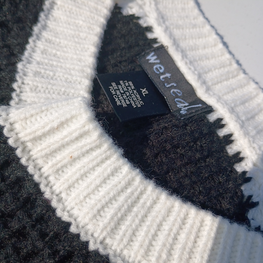 Black White And Gray Striped Sweater